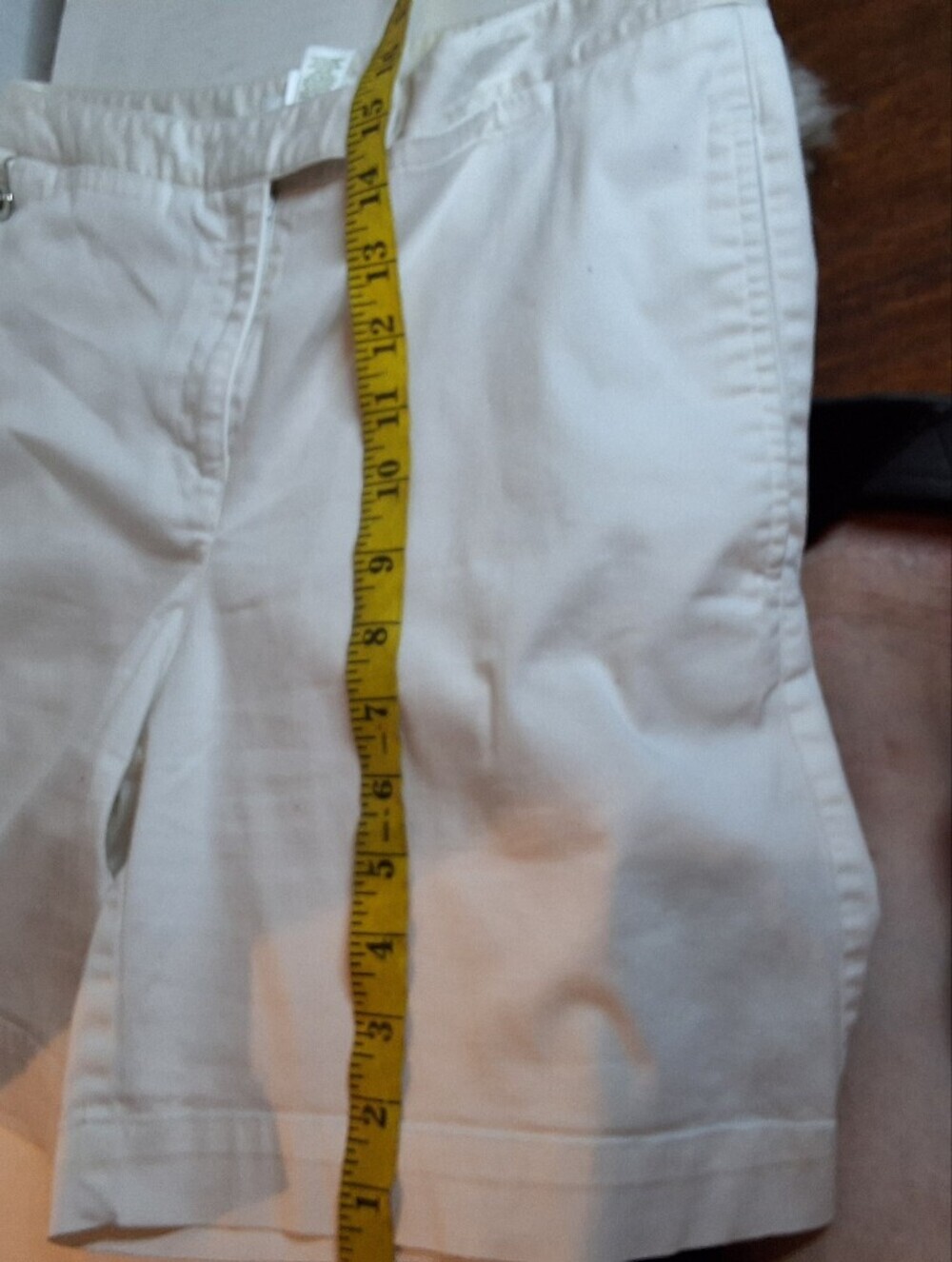 Liz Golf White Cotton Stretch Shorts Size 8 Pockets Preppy Resort Casual - Picture 6 of 9